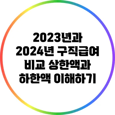 2023년과 2024년 구직급여 비교: 상한액과 하한액 이해하기