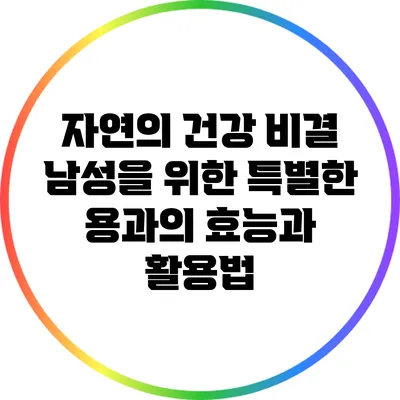 자연의 건강 비결: 남성을 위한 특별한 용과의 효능과 활용법