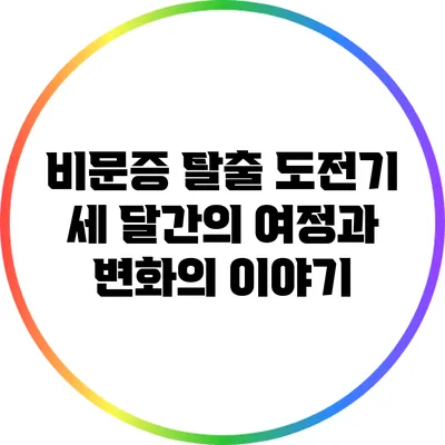 비문증 탈출 도전기: 세 달간의 여정과 변화의 이야기