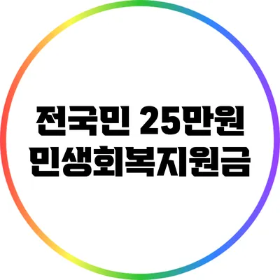 전국민 25만원 민생회복지원금