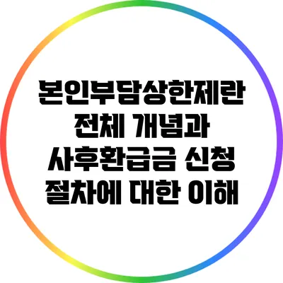 본인부담상한제란? 전체 개념과 사후환급금 신청 절차에 대한 이해